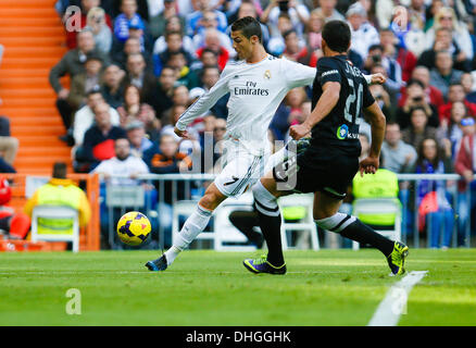 Madrid, Espagne. Nov 9, 2013. Cristiano Ronaldo lors d'un match de football de la Liga espagnole entre le Real Madrid et Real Sociedad au Santiago Bernabeu à Madrid, Espagne, le 9 novembre 2013.Photo : Rodrigo Garcia/NurPhoto NurPhoto © Rodrigo Garcia//ZUMAPRESS.com/Alamy Live News Banque D'Images