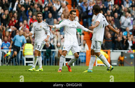 Madrid, Espagne. Nov 9, 2013. Gareth Bale (Real Madrid) lors d'un match de football de la Liga espagnole entre le Real Madrid et Real Sociedad au Santiago Bernabeu à Madrid, Espagne, le 9 novembre 2013.Photo : Rodrigo Garcia/NurPhoto NurPhoto © Rodrigo Garcia//ZUMAPRESS.com/Alamy Live News Banque D'Images