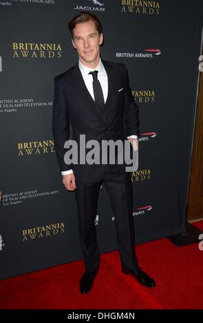 Benedict Cumberbatch arrive à la remise des prix de la BAFTA Britannia à Los Angeles, Californie, le 9 novembre 2013 Banque D'Images