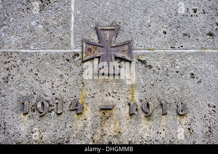 Mémorial pour les victimes de la Première Guerre mondiale. Banque D'Images