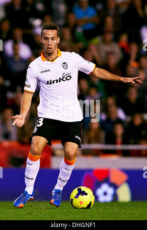 Valence, Espagne. 10 nov., 2013. Sergio Canales avant de Valence CF en action au cours de l'espagnol La Liga match entre Valence et Real Valladolid du stade Mestalla. Credit : Action Plus Sport/Alamy Live News Banque D'Images