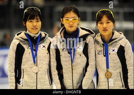 Torino, Italie. 10 nov., 2013. Au cours de la quatrième journée de l'ISU de patinage de vitesse sur courte piste à l'Palatazzoli la Coupe du monde. Credit : Action Plus Sport/Alamy Live News Banque D'Images