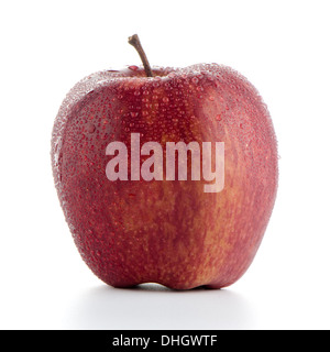 Pomme Rouge isolé sur fond blanc. Banque D'Images