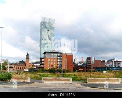 Site bâtiment abandonné à Manchester UK Banque D'Images