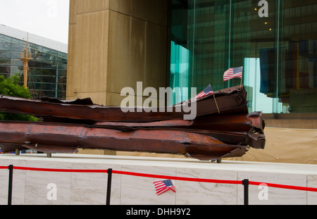 Memorial Baltimore Maryland port intérieur pour le 11 septembre 2001 mort de Baltimore personnes poutres d'acier du world trade center Banque D'Images