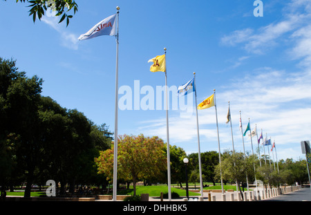 L'Université de Stanford en Californie tous les drapeaux de la CIP 12 écoles Banque D'Images