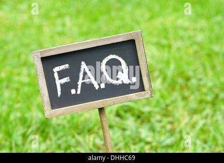 F.A.Q. - Foire Aux Questions Banque D'Images