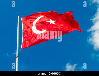 Drapeau de la Turquie Banque D'Images