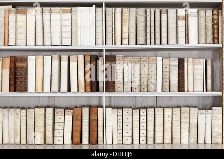 Vieux livres, bibliothèque de l'abbaye, l'abbaye bénédictine d'Admont, Admont, Styrie, Autriche Banque D'Images