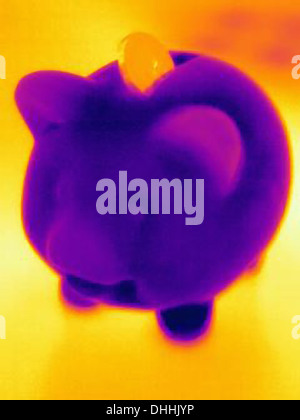 Photographie de thermique tirelire avec monnayeur Banque D'Images