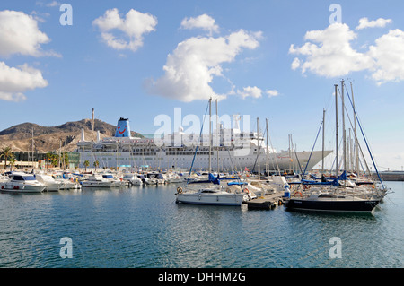 Bateau de croisière, bateaux, Port, Carthagène, Région de Murcie, Espagne Banque D'Images