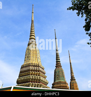 La Pagode antique ou Chedi du Wat Pho temple, Thaïlande Banque D'Images