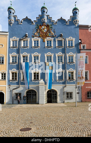 Stadtsaal hall sur place 91564, Burghausen, Haute-Bavière, Bavière, Allemagne Banque D'Images