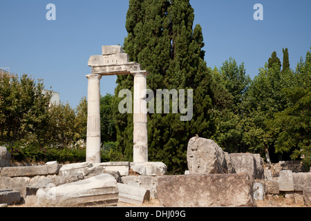 L'Agora antique d'Athènes, l'île de Kos, Grèce. Banque D'Images