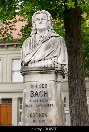 Johann Sebastian Bach, Monument Koethen, Saxe-Anhalt, Allemagne, Europe Banque D'Images