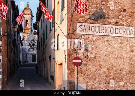 San Quirico d'Orcia, Toscane, Italie. Banque D'Images