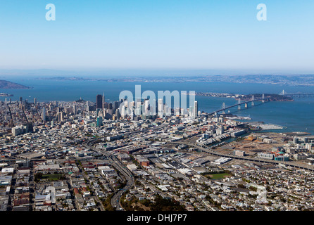 Photographie aérienne Mission District, le quartier financier, Mission Bay, San Francisco, Californie Banque D'Images