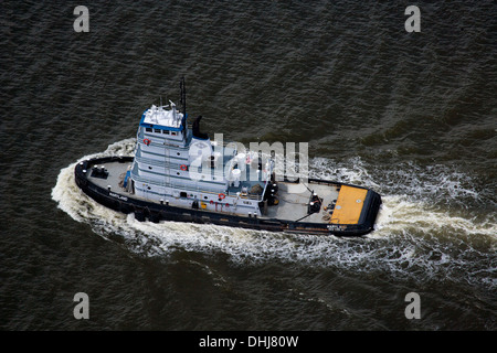 Photographie aérienne Kirby tugboat Maryland le fleuve Hudson, New York, New Jersey Banque D'Images