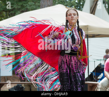 Native American Festival à Oleno State Park dans le Nord de la Floride. Banque D'Images