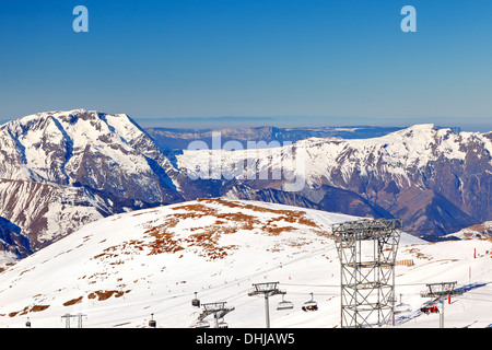 Station de ski dans les Alpes Banque D'Images