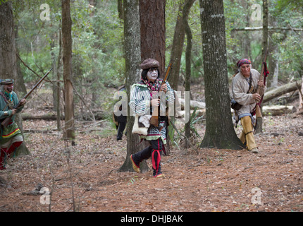 Native American Festival à Oleno State Park dans le Nord de la Floride. Banque D'Images