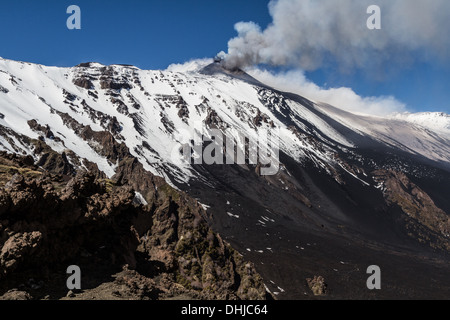 Éruption de l'Etna - Catane, Sicile Banque D'Images