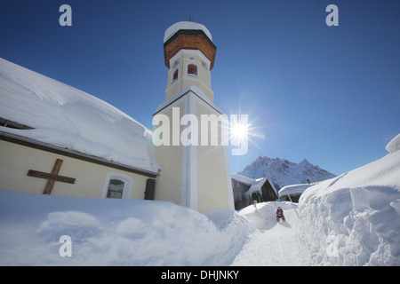 Kuratiekirche St Maria Magdalena, Gargellen, Montafon, Vorarlberg, Autriche Banque D'Images