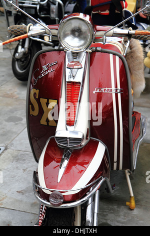 Classic Lambretta SX150 scooter à scooter rally , Londres, Royaume-Uni Banque D'Images