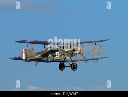 Bristol F2B de la chasse biplan Shuttleworth collection volant à Biggleswade.octobre journée de vol 2013. Banque D'Images