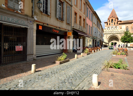 12ème siècle de l'Abbaye de Moissac Place Roger Delthil, Tarn-et-Garonne, France Banque D'Images