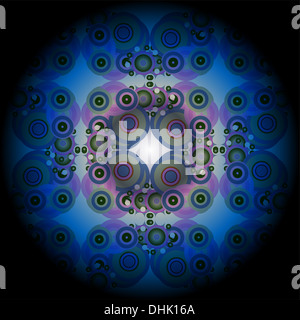 Blue abstract background modèle fractal Banque D'Images