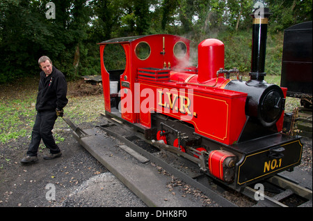 Lappa valley steam railway, un chemin de fer à voie étroite attraction dans Cornwall, incorporant une ancienne mine d'étain et lac de plaisance. a uk Banque D'Images