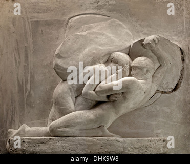 La lutte de Jacob avec l'ange - Jacob lutte avec l'ange 1920 Jean Larrive français 1875-1928 Banque D'Images