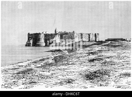 1888 L'île de Djerba, près de château Humt Suk Borj el K'bir Fort Banque D'Images