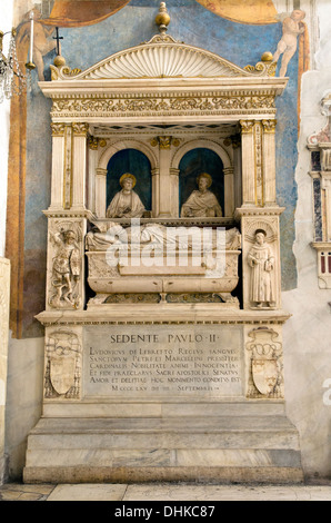 Lieu de culte dans l'Paolo II chapelle dans l'église de l'Aracoeli - Rome, Italie Banque D'Images
