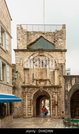 Veliki Revelin Gate Tower à Korcula, Croatie Banque D'Images