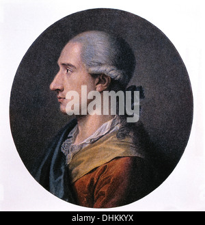 Johann Wolfgang von Goethe (1749-1832), poète, dramaturge, romancier et scientifique, Portrait, 1773 Banque D'Images