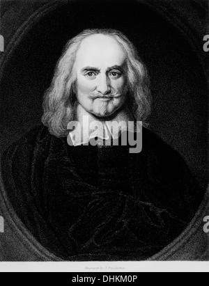 Thomas Hobbes (1588-1679), philosophe anglais, Portrait Banque D'Images