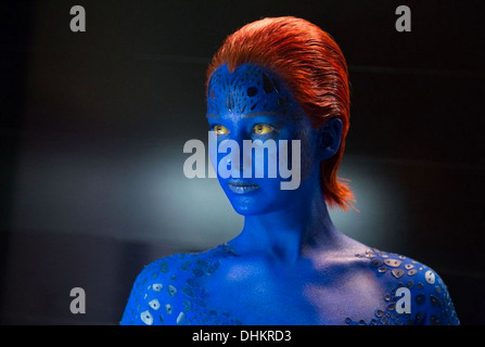 X-Men : JOURS DE L'AVENIR 2014 20th Century Fox Film avec Jennifer Lawrence comme mystique Banque D'Images