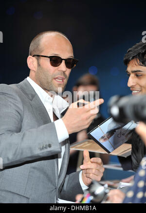 Jason Statham La création européenne de "sûre" tenu à la BFI IMAX - Arrivées. Londres, Angleterre - 30.04.12 Banque D'Images