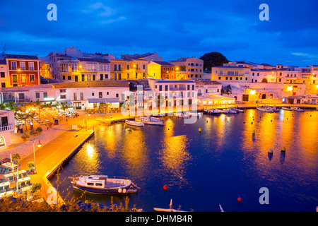 Calasfonts Cales Fonts Le port de Mahón à Iles Baléares Banque D'Images