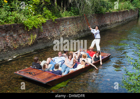 Voyage en bateau Rivière Stour barques à Canterbury Banque D'Images