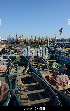 Maroc, Agadir, bateaux de pêche au port Banque D'Images