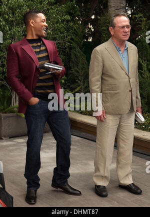 Will Smith et Tommy Lee Jones "les hommes en noir 3' Photocall dans Beverly Hills Los Angeles, Californie - 05.03.12 Banque D'Images