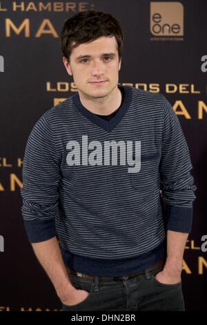 Madrid, Espagne. 13 nov., 2013. JOSH HUTCHERSON assiste à la 'The Hunger Games : Catching Fire' photocall à l'Hôtel Villamagna. Crédit : Jack Abuin/ZUMAPRESS.com/Alamy Live News Banque D'Images