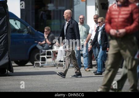 Bruce Willis sur le tournage de "un bon jour pour mourir (Hard) Budapest, Hongrie - 08.05.12 Banque D'Images