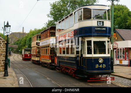 Les trams à chrich tramway, Derbyshire Banque D'Images