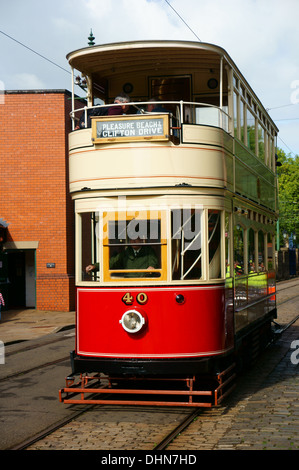 Les trams à chrich tramway, Derbyshire Banque D'Images