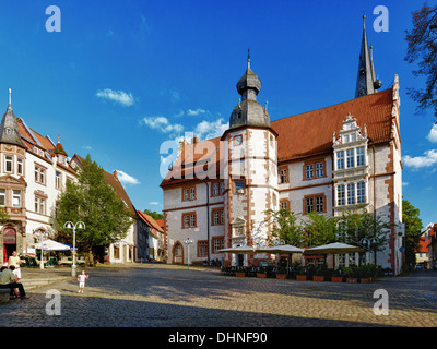 Hôtel de ville sur la place du marché, l'Alfeld/Leine, Basse-Saxe, Allemagne Banque D'Images