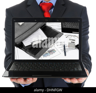 Portrait d'un ordinateur portable Banque D'Images